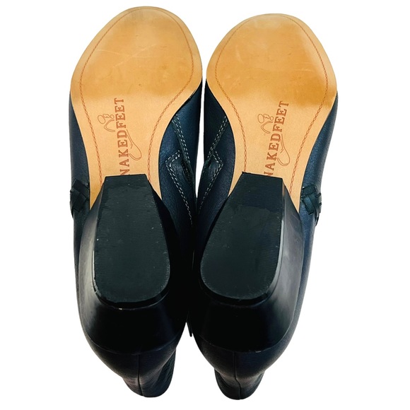 Naked Feet Women's Sz 7.5 Gray Leather Ankle Boots Side Zip Booties Peony - Picture 7 of 7